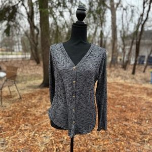 Medium Pink Rose Button-Up with a Houndstooth Pattern